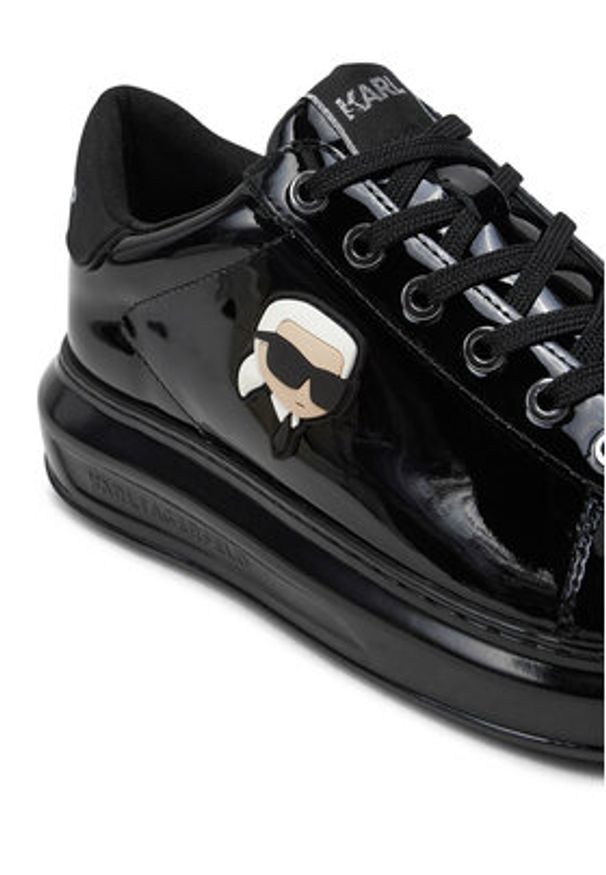 Karl Lagerfeld - KARL LAGERFELD Sneakersy KL62531U Czarny. Kolor: czarny. Materiał: lakier, skóra