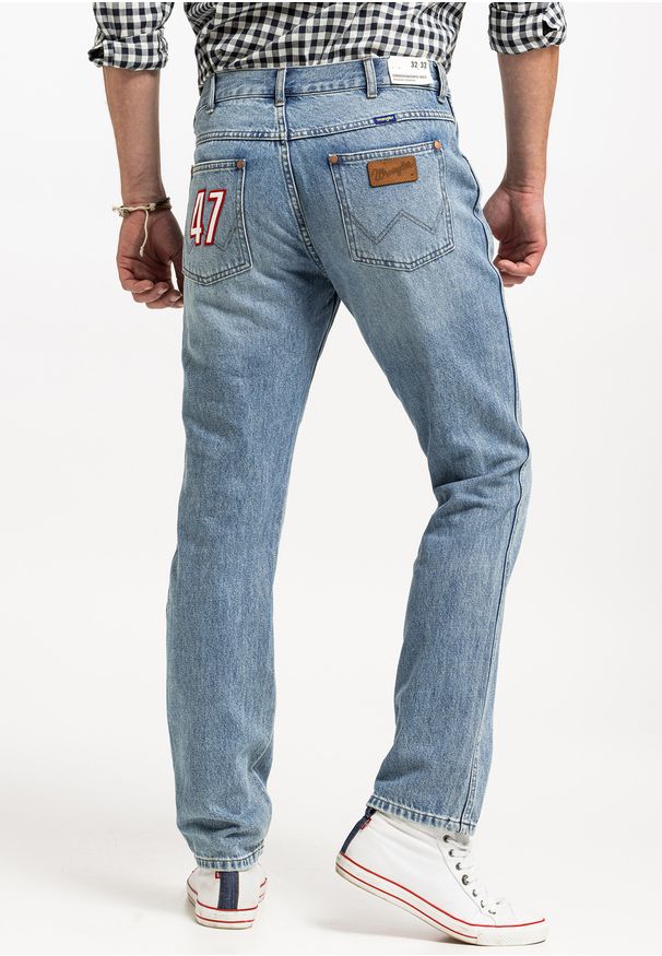Wrangler - WRANGLER GREENSBORO MĘSKIE SPODNIE JEANSOWE JEANSY DŻINSY RACING INDIGO W15QBF22Y 112325874