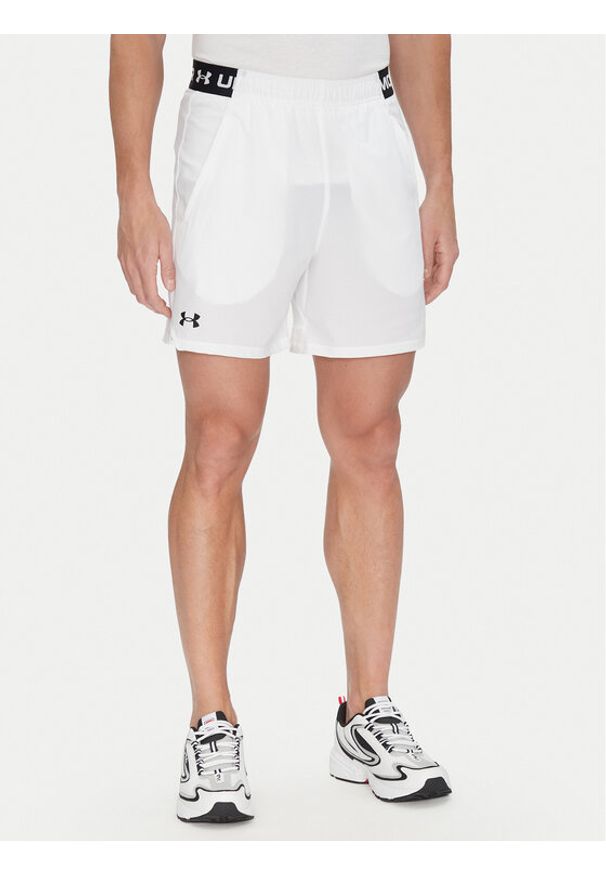 Under Armour Szorty sportowe Vanish Woven 6in 1373718 Biały Regular Fit. Kolor: biały. Materiał: syntetyk