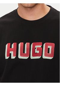Hugo T-Shirt Daqerio 50516624 Czarny Regular Fit. Kolor: czarny. Materiał: bawełna #4