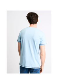 Ochnik - T-shirt męski. Kolor: niebieski. Materiał: bawełna. Wzór: nadruk