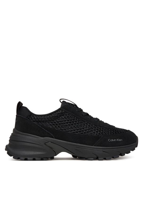 Calvin Klein Sneakersy Hike Runner Lace Up Techmix YW0YW02030 Czarny. Kolor: czarny. Materiał: skóra