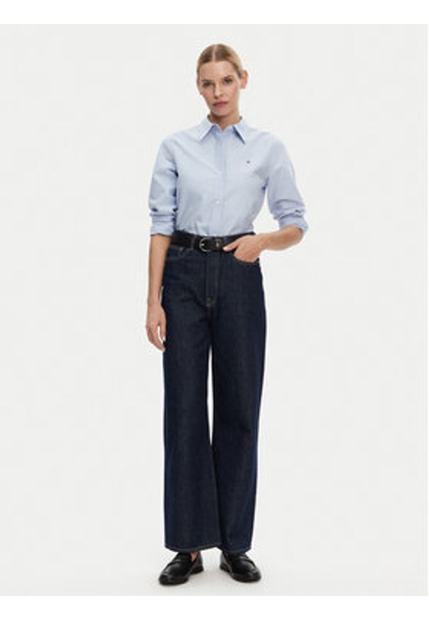 TOMMY HILFIGER - Tommy Hilfiger Koszula WW0WW46111 Niebieski Relaxed Fit. Kolor: niebieski. Materiał: bawełna