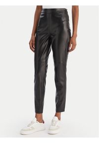 BOSS Legginsy C_Taskin 50551469 Czarny Slim Fit. Kolor: czarny. Materiał: skóra #1