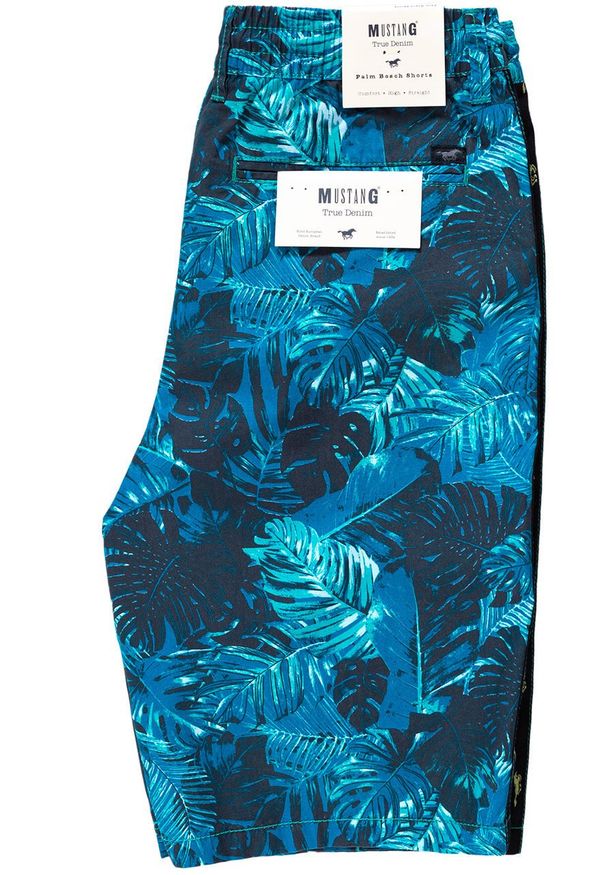 Mustang - SPODENKI MUSTANG Palm Beach Shorts 1009628 11724. Okazja: na plażę. Wzór: kwiaty