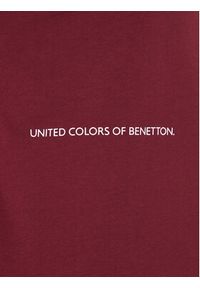 United Colors of Benetton - United Colors Of Benetton Koszulka piżamowa 30964M021 Bordowy Regular Fit. Kolor: czerwony. Materiał: bawełna #5