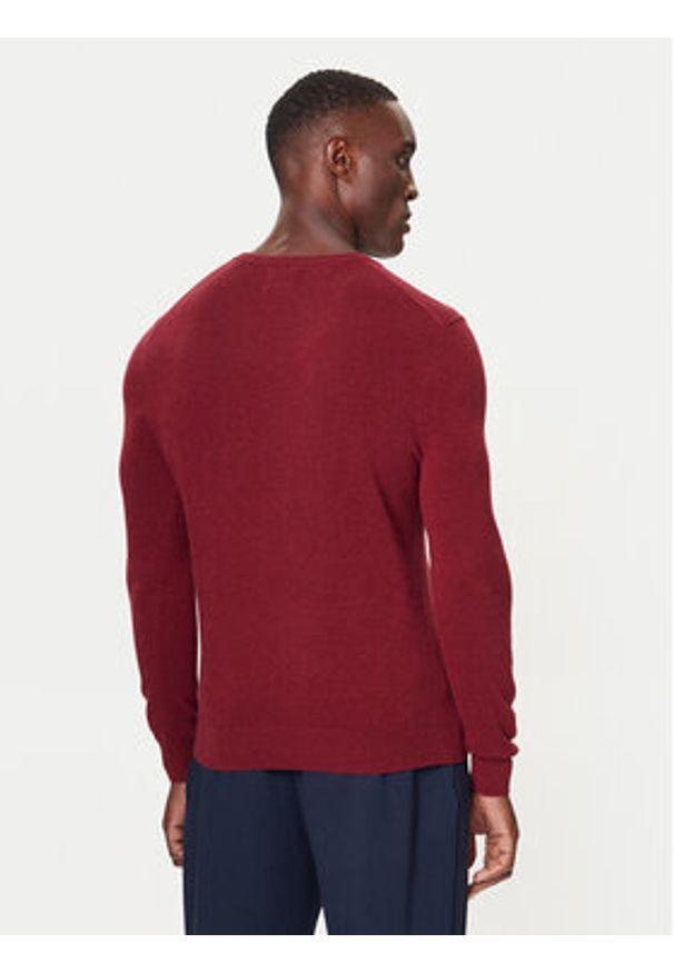 GANT - Gant Sweter 8050274 Czerwony Regular Fit. Kolor: czerwony. Materiał: wełna