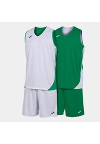 Zestaw do koszykówki dla dorosłych Joma Kansas dwustronny. Kolor: zielony, biały, wielokolorowy. Materiał: dresówka. Sport: koszykówka