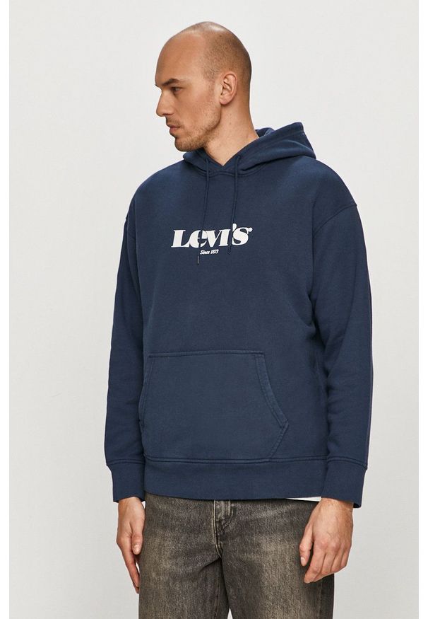 Levi's® - Levi's - Bluza bawełniana. Okazja: na spotkanie biznesowe. Kolor: niebieski. Materiał: bawełna. Styl: biznesowy