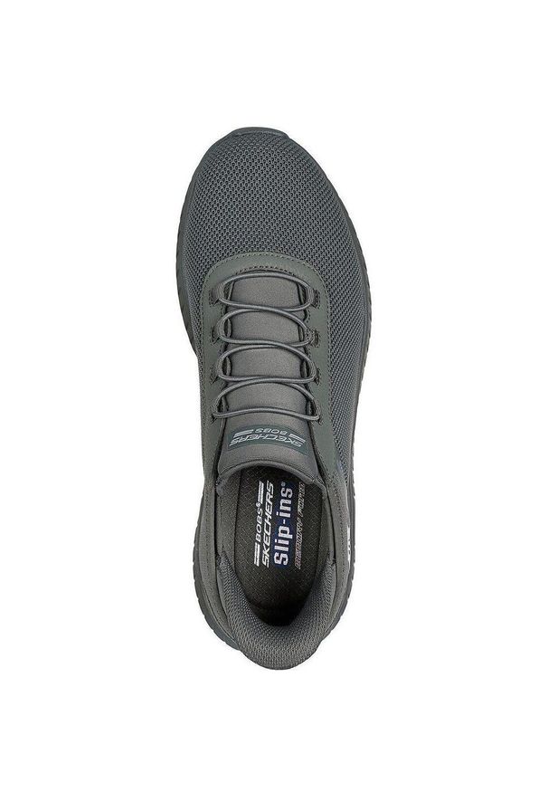 skechers - Adidasy Skechers Bobs Squad Chaos - T, Mężczyźni. Kolor: szary. Materiał: materiał. Sport: fitness