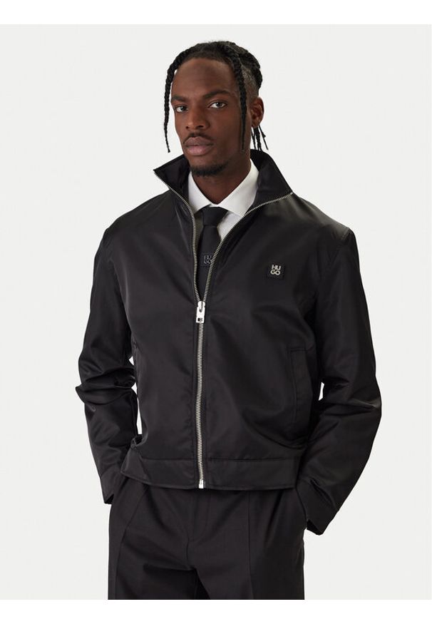 Hugo - HUGO Kurtka przejściowa Bapono 50552664 Czarny Regular Fit. Kolor: czarny. Materiał: syntetyk