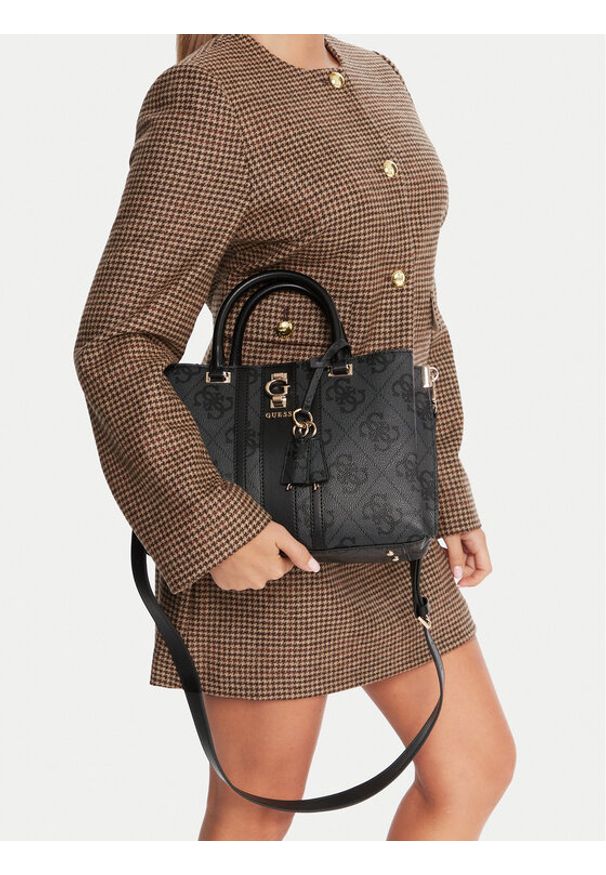 Guess Torebka Erenia HWSO78 38060 Czarny. Kolor: czarny. Materiał: skórzane