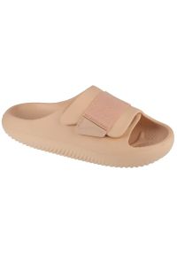 Klapki Crocs Mellow Luxe Recovery Slide 209413-2DS beżowy. Okazja: na spacer, na plażę, na co dzień. Kolor: beżowy. Materiał: materiał. Styl: casual