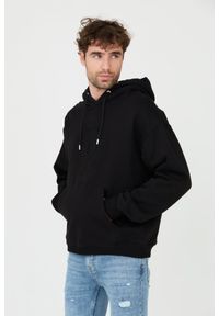Just Cavalli - JUST CAVALLI Czarna męska bluza z kapturem i haftowanym logo O Fiche, Rozmiar XL. Typ kołnierza: kaptur. Kolor: czarny. Wzór: haft #4
