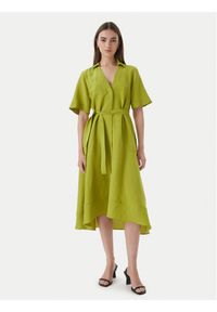 Marella Sukienka koszulowa Detto 2615221082 Zielony Regular Fit. Kolor: zielony. Materiał: wiskoza. Typ sukienki: koszulowe #1