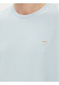 Wrangler T-Shirt Sign Off 112350436 Niebieski Regular Fit. Kolor: niebieski. Materiał: bawełna