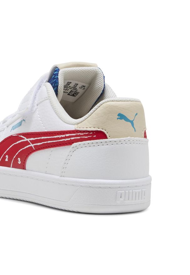 Puma - Dziecięce sneakersy Caven 2.0 Run Fun PUMA White For All Time Red Tropical Blue. Okazja: na uczelnię. Kolor: czerwony, niebieski, wielokolorowy, biały. Sezon: lato. Sport: bieganie