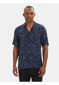 BOSS Koszula Rayer 50559632 Granatowy Regular Fit. Kolor: niebieski. Materiał: wiskoza #1