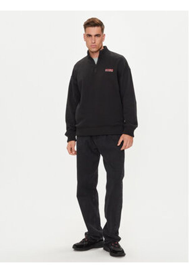 Hugo Bluza Diqiele 50517848 Czarny Relaxed Fit. Kolor: czarny. Materiał: bawełna