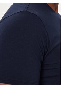 Lacoste T-Shirt TH0998 Granatowy Regular Fit. Kolor: niebieski. Materiał: bawełna