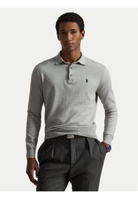Polo Ralph Lauren Polo 710P04446002 Szary jasny Regular Fit. Typ kołnierza: polo. Kolor: szary. Materiał: bawełna #1