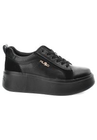 Czarne Sneakersy Filippo Modne Obuwie Damskie. Okazja: na co dzień. Kolor: czarny. Materiał: skóra. Szerokość cholewki: normalna. Wzór: jednolity. Sport: turystyka piesza #7