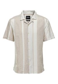 Only & Sons Koszula 22026109 Szary Regular Fit. Kolor: szary. Materiał: len, bawełna