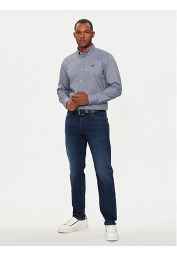 BOSS - Boss Koszula 50520259 Granatowy Casual Fit. Okazja: na co dzień. Kolor: niebieski. Materiał: bawełna. Styl: casual