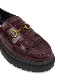 Nokwol Loafersy Perry Bordowy. Kolor: czerwony. Materiał: skóra #3