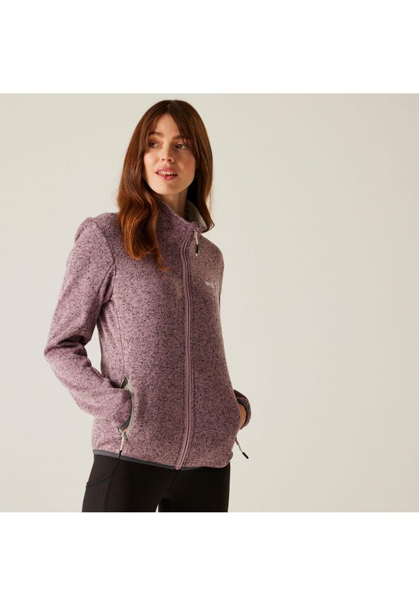 Regatta - Damski polar Newhill II z pełnym zamkiem błyskawicznym. Kolor: fioletowy. Materiał: polar. Sport: turystyka piesza