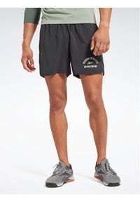 Reebok Szorty sportowe Training Graphic Woven Shorts HT3705 Czarny. Kolor: czarny. Materiał: syntetyk. Styl: sportowy