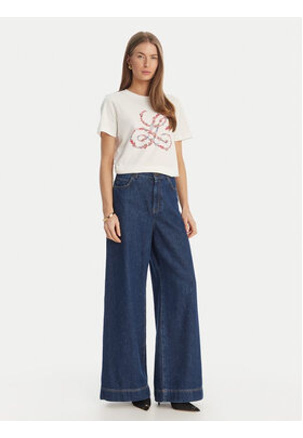 Luisa Spagnoli T-Shirt Ballada 543153 Biały Regular Fit. Kolor: biały. Materiał: bawełna