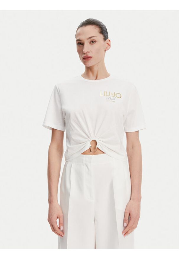 Liu Jo T-Shirt WA5139 JS923 Biały Regular Fit. Kolor: biały. Materiał: bawełna