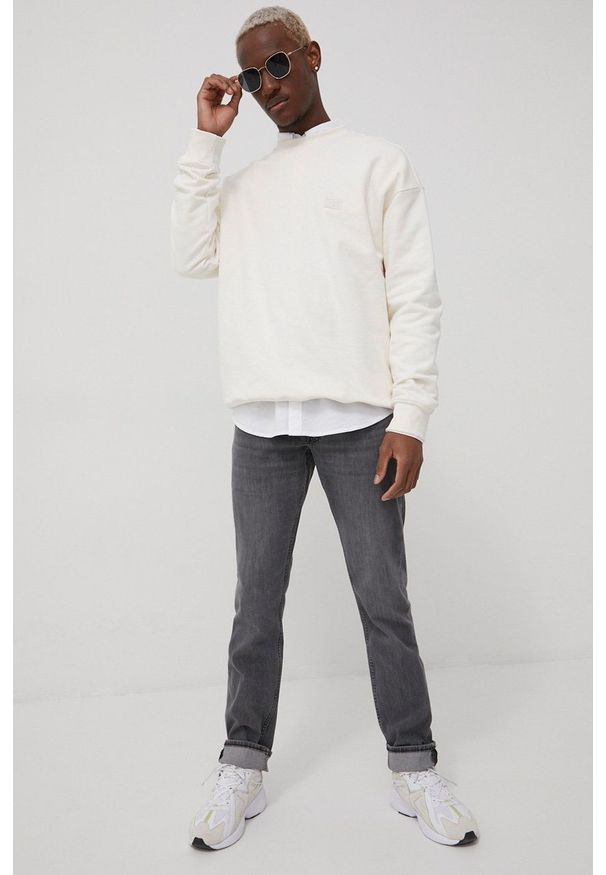 Lee koszula bawełniana męska kolor biały regular z kołnierzykiem button-down. Typ kołnierza: button down. Kolor: biały. Materiał: bawełna