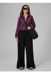 4f - 4F Kurtka softshell wiatroodporna membrana 5000 damska - fioletowa XL. Kolor: fioletowy. Materiał: softshell. Wzór: gładki #2