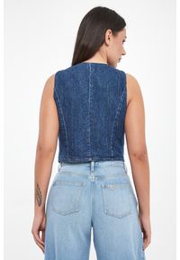 Liu Jo - Kamizelka damska jeansowa z cyrkoniami LIU JO. Materiał: jeans #3