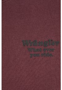 Wrangler Bluza bawełniana męska kolor fioletowy gładka. Kolor: fioletowy. Materiał: bawełna. Wzór: gładki #2