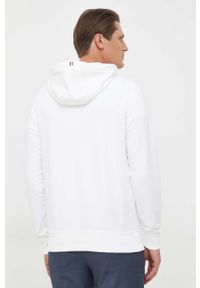 TOMMY HILFIGER - Tommy Hilfiger bluza męska kolor biały z kapturem gładka. Typ kołnierza: kaptur. Kolor: biały. Materiał: bawełna, materiał. Długość rękawa: długi rękaw. Długość: długie. Wzór: gładki #5