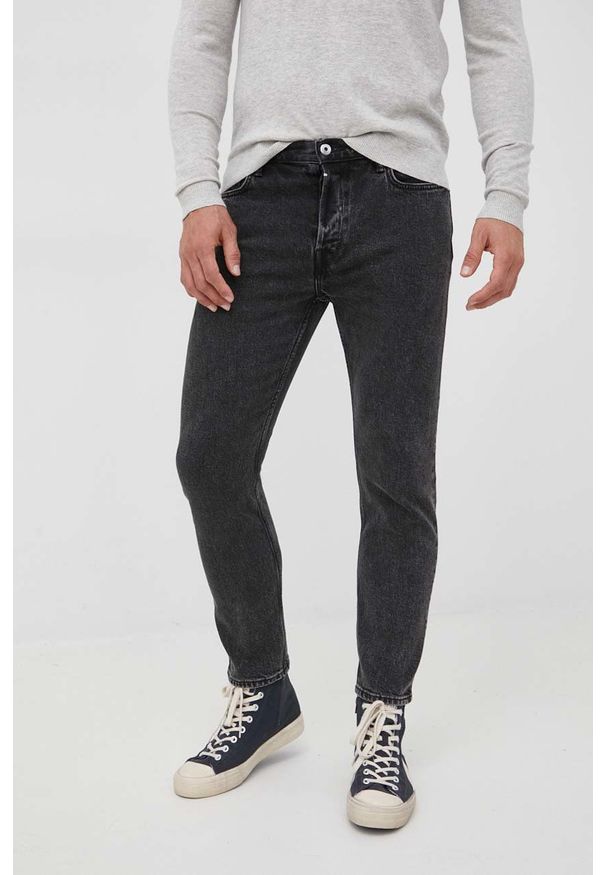 AllSaints jeansy Dean męskie. Kolor: czarny