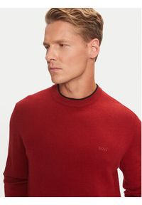 BOSS - Boss Sweter 50526844 Czerwony Regular Fit. Kolor: czerwony. Materiał: wełna