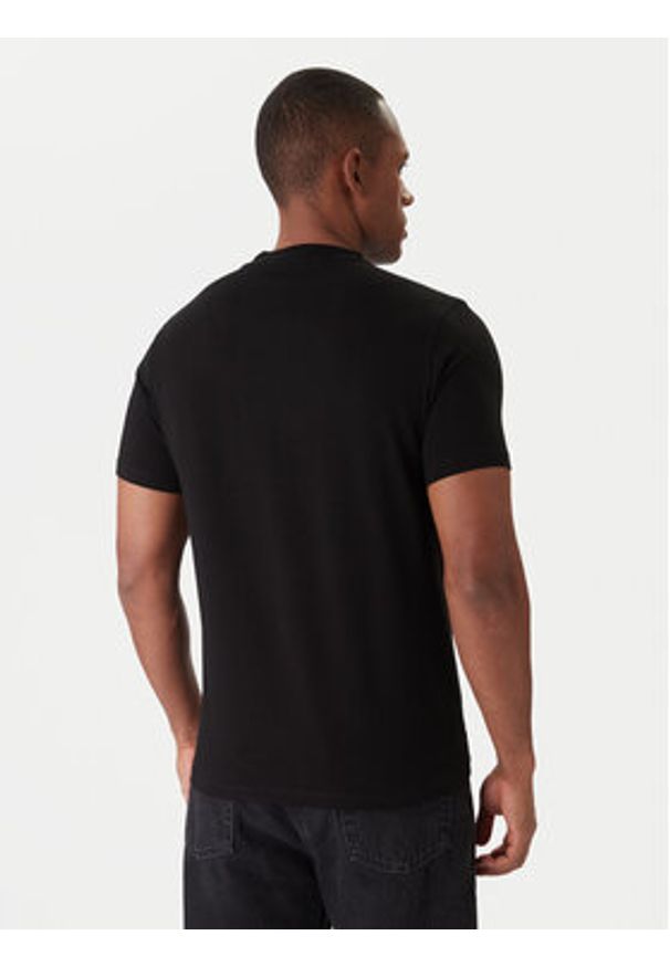 Karl Lagerfeld - KARL LAGERFELD T-Shirt 755403 554235 Czarny Slim Fit. Typ kołnierza: dekolt w karo. Kolor: czarny. Materiał: bawełna