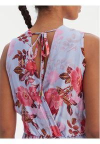 Fracomina Sukienka codzienna FR26SD3018W774R8 Niebieski Regular Fit. Okazja: na co dzień. Kolor: niebieski. Materiał: jedwab. Typ sukienki: proste. Styl: casual #2