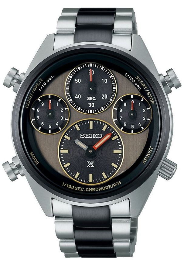 Seiko - Zegarek SEIKO SFJ005P1. Kwarcowy, Kolor brązowy. Mężczyzna.. Kolor: brązowy