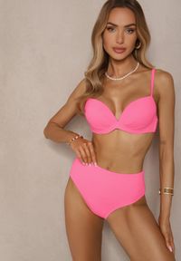 Renee - Różowe Basicowe Bikini Biustonosz i Majtki Figi Natonea. Kolor: różowy