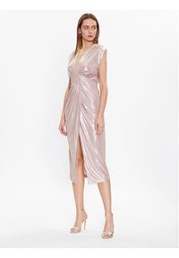 Rinascimento Sukienka koktajlowa CFC0113001003 Beżowy Slim Fit. Kolor: beżowy. Materiał: syntetyk. Styl: wizytowy #1