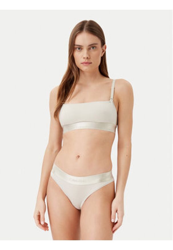 Calvin Klein Underwear Figi klasyczne 000QF7999E Beżowy. Kolor: beżowy. Materiał: bawełna