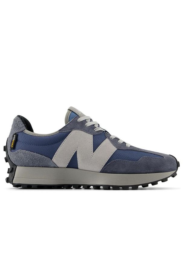 Buty New Balance U327OC - niebieskie. Okazja: na co dzień. Zapięcie: sznurówki. Kolor: niebieski. Materiał: skóra, guma, tkanina. Szerokość cholewki: normalna