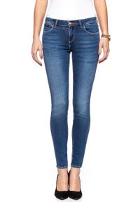 Wrangler - WRANGLER SKINNY SHADOW LIGHT W28KQB14E. Wzór: aplikacja