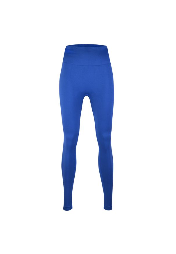 BESHAPED - Legginsy Modelujące - Power Up! Bezszwowe. Kolor: niebieski. Materiał: nylon