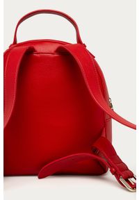 Love Moschino - Plecak. Kolor: czerwony. Materiał: materiał, skóra ekologiczna. Wzór: aplikacja #2